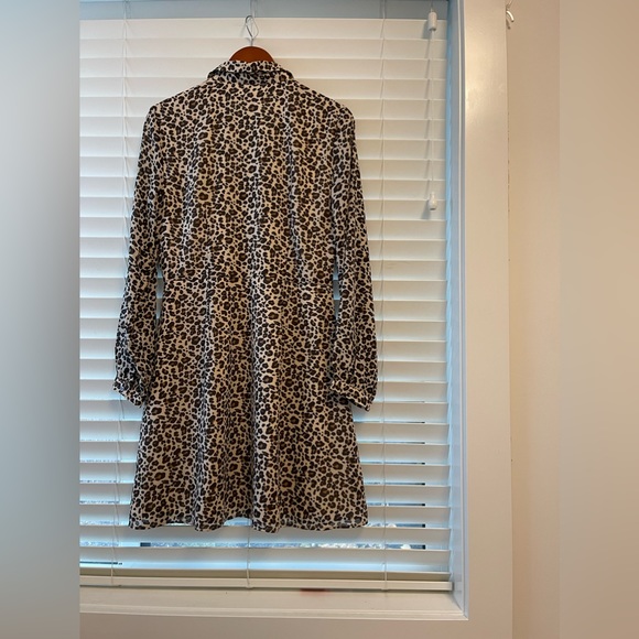LOFT Collared Button Up Leopard Dress - Picture 6 of 8